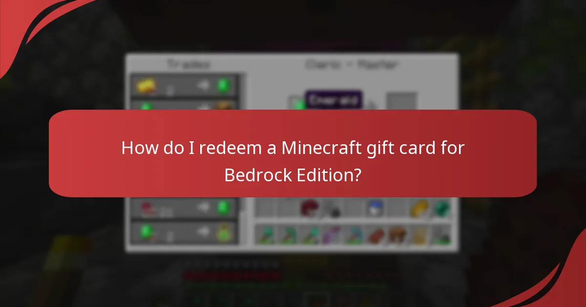 What do I need to link my Minecraft account for gift card redemption?