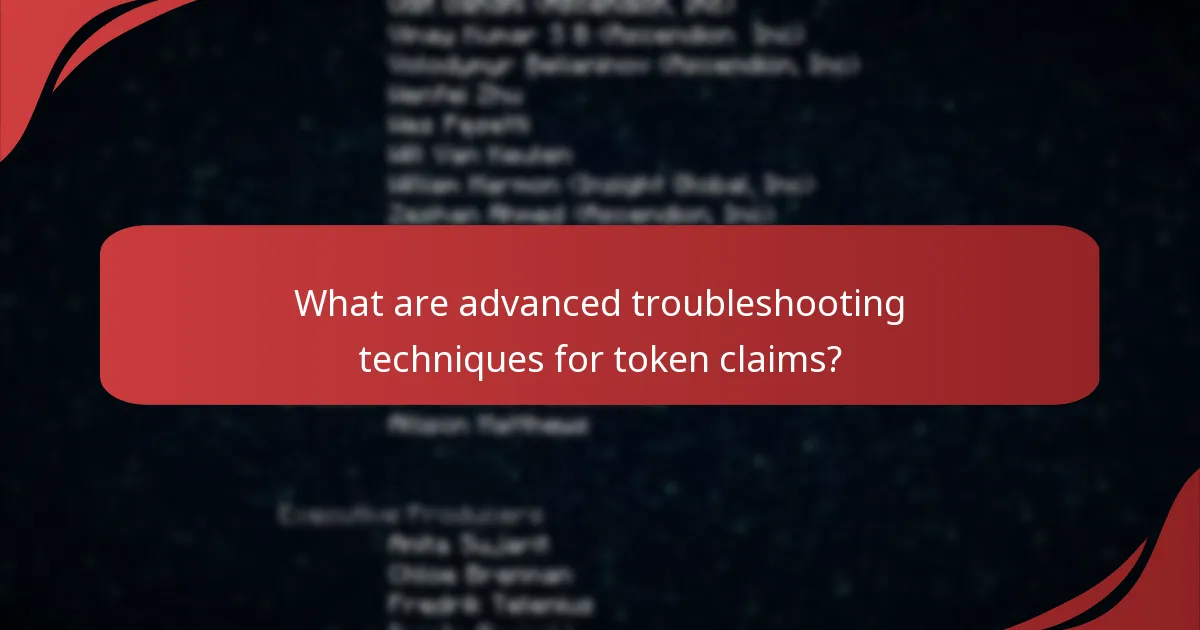 How can I troubleshoot token claim issues?